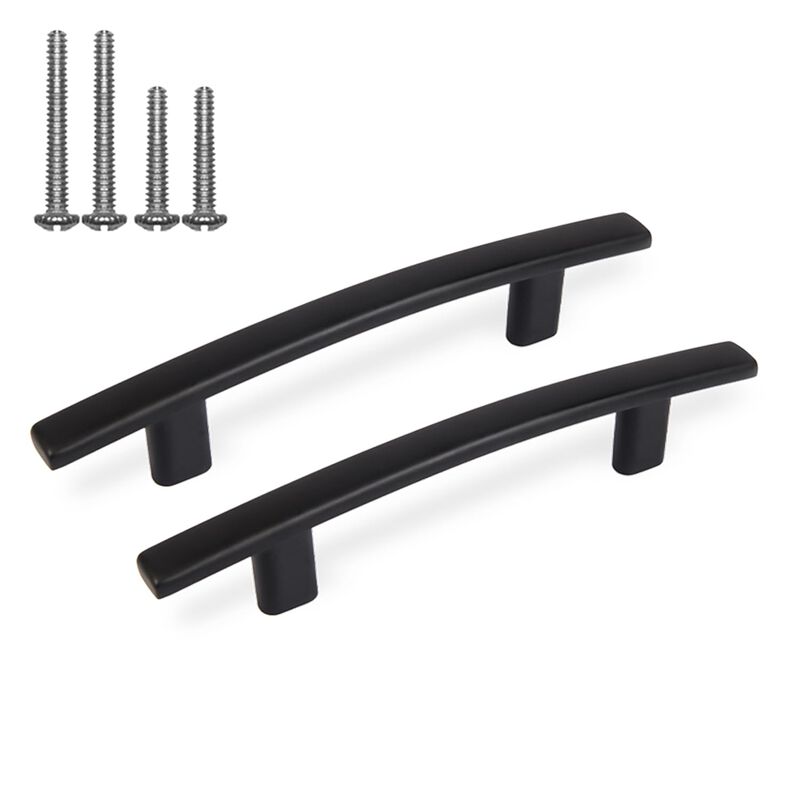 FIGO HOME Black Drawer Pulls - 10 Pack - 3 Inch Hole to Hole - Drawer Handles - Black Kitchen Cabinet Handles - 3 Inch Handles f