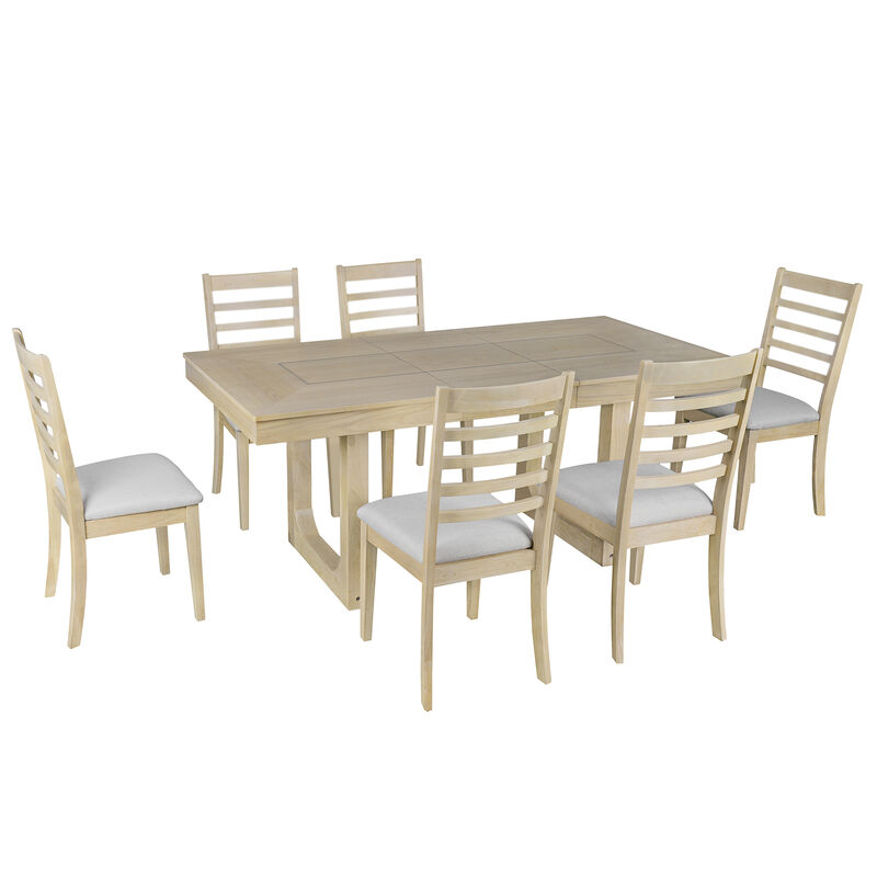 Merax Farmhouse 7-Piece Extendable Dining Set