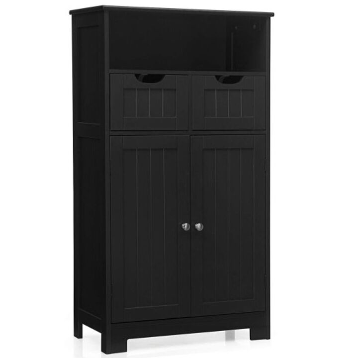 Bathroom Wooden Side Cabinet  with 2 Drawers and 2 Doors