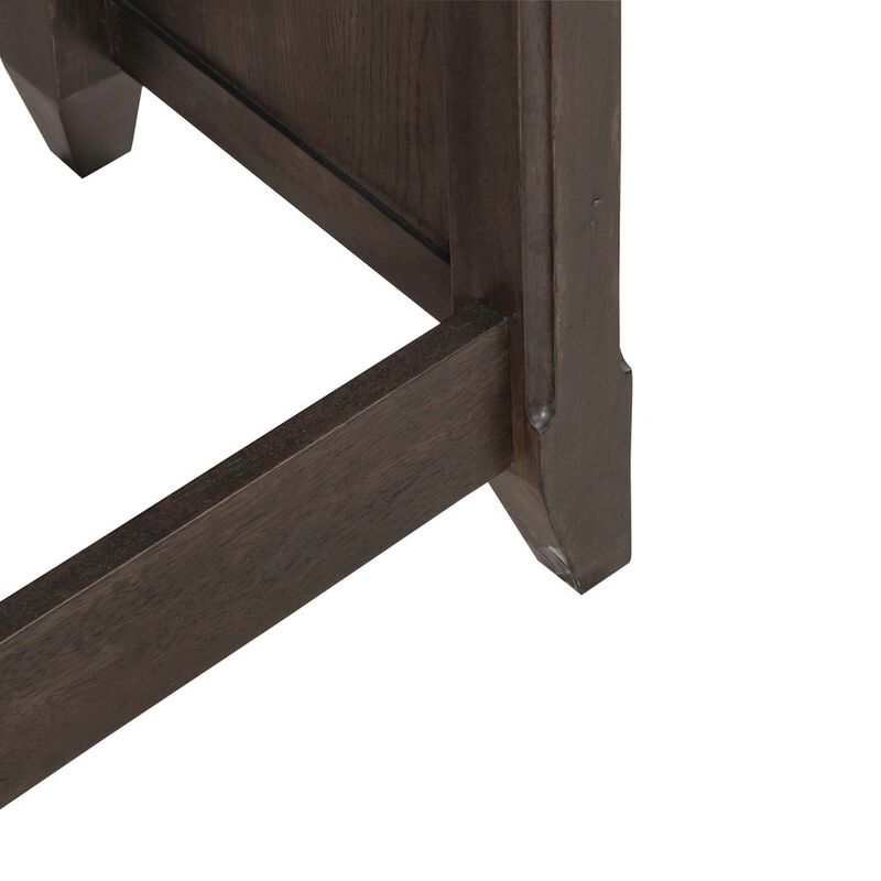 Liberty Furniture Console Bar Table Traditional - AC USB Charging Station - Saddle Brown Oak Wood image number 8