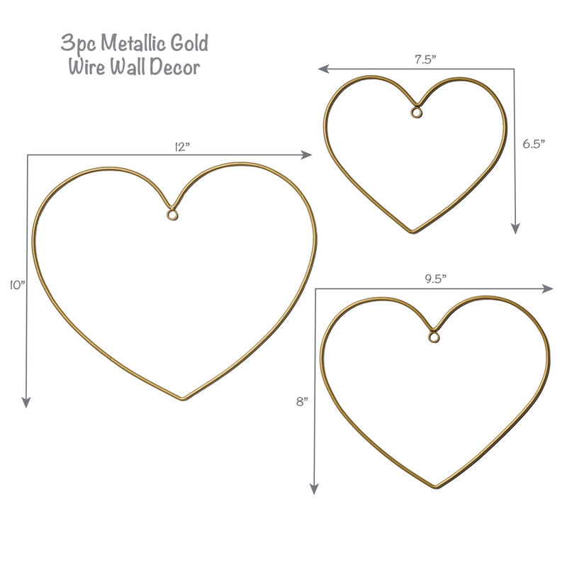 Bedtime Originals Rainbow Hearts Gold Metallic Hanging Nursery Wall Decor
