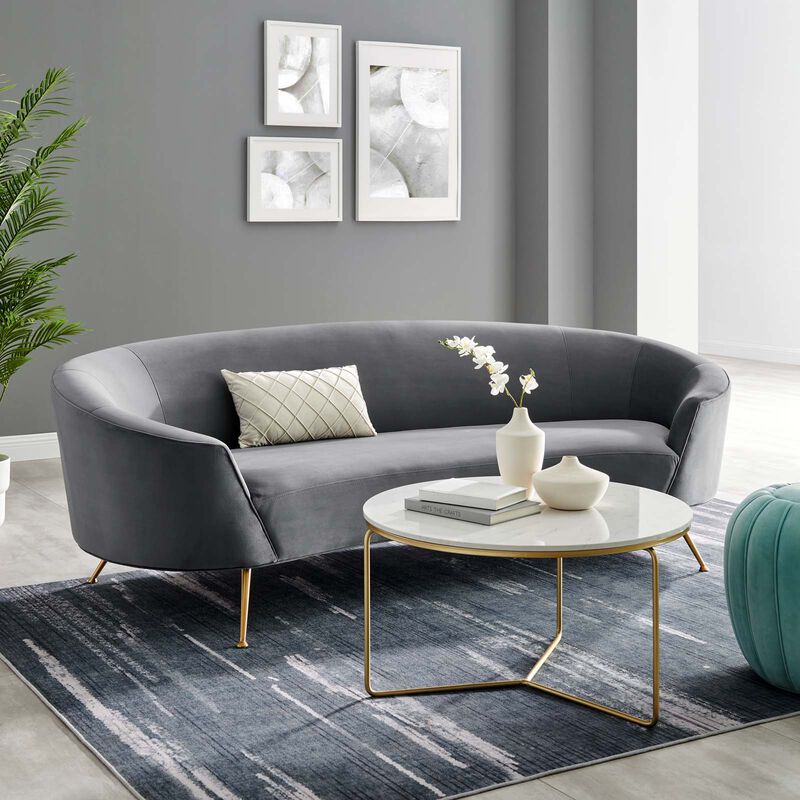 Marchesa Upholstered Performance Velvet Sofa image number 1