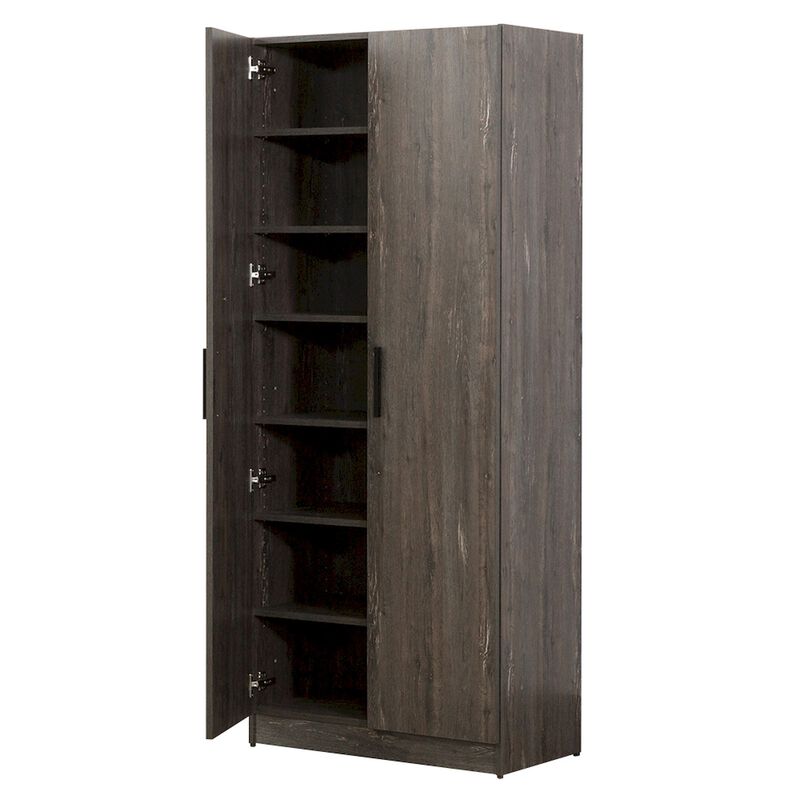 FC Design Klair Living Farmhouse Shoe Cabinet with Six Shelves