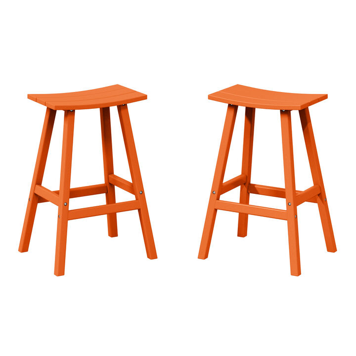 WestinTrends 2 piece set of 29" height Outdoor / Patio Saddle bar stools