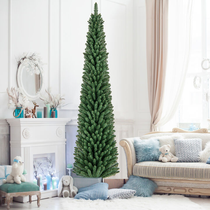Slim Christmas Pencil Tree for Small Spaces, Elegant Holiday Décor & Easy Setup