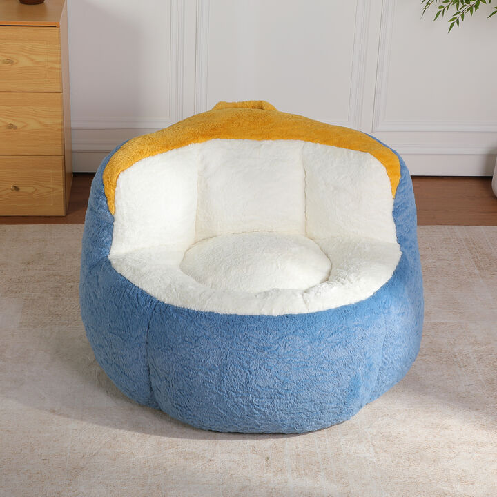 GOODSILO Oversized Bean Bag Chair Lounger Sofa Large Comfy Faux Fur Living Room Furniture