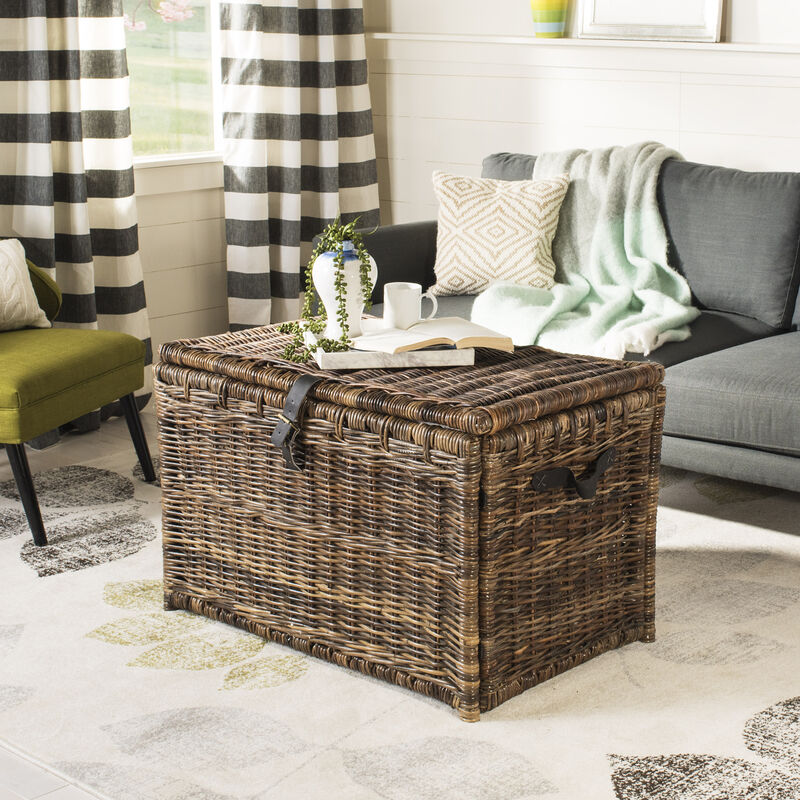 Michael 35.5" Wicker Storage Trunk image number 2