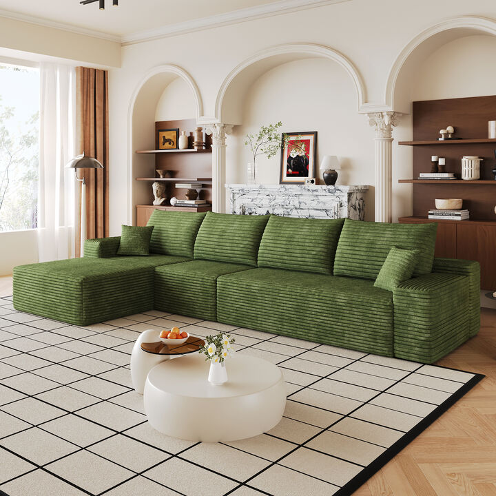Watvit 135" L-Shape  Cloud Sectional Couch