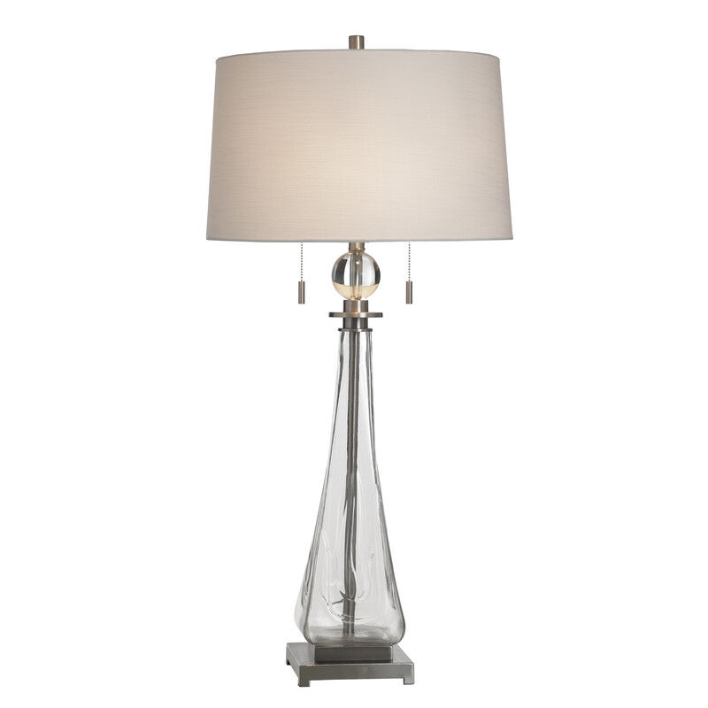 Sleek Crystal-Clear Glass Lamp