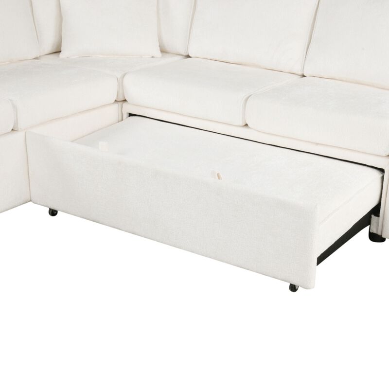 Bimkom U-Shaped Chenille Sectional Sofa image number 8