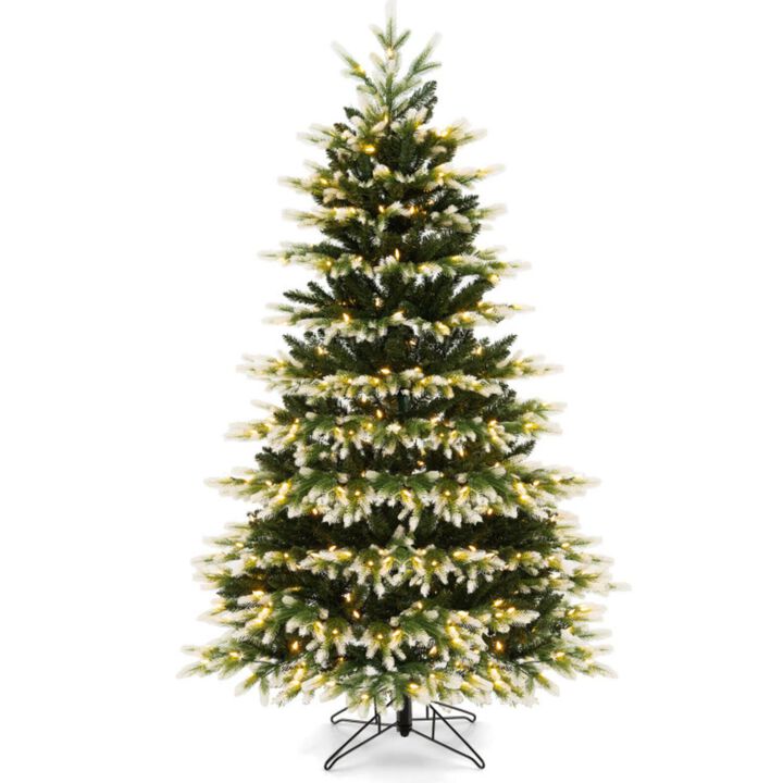 Hivvago 6/7 Feet Hinged Christmas Tree with 350/500 LED Lights Remote Control
