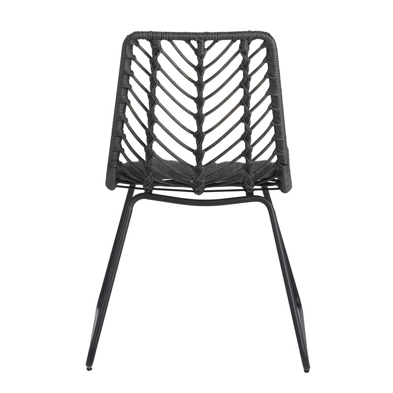 Merax Rattan Outdoor Indoor Dining Chairs 2 Pieces