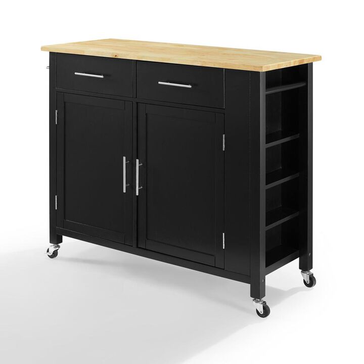 Savannah Wood Top Full-Size Kitchen Island/Cart