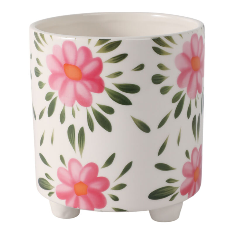 6" Footed Hand Painted Planter image number 3