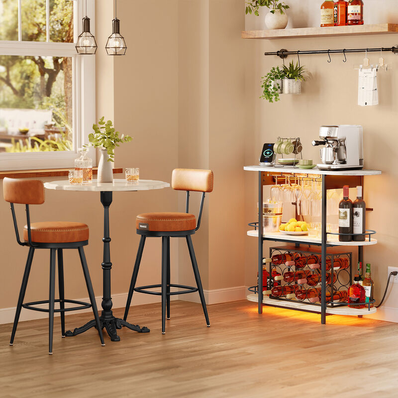 Bar Cabinet with LED Lights and Power Outlets for Modern and Convenient Entertaining image number 5