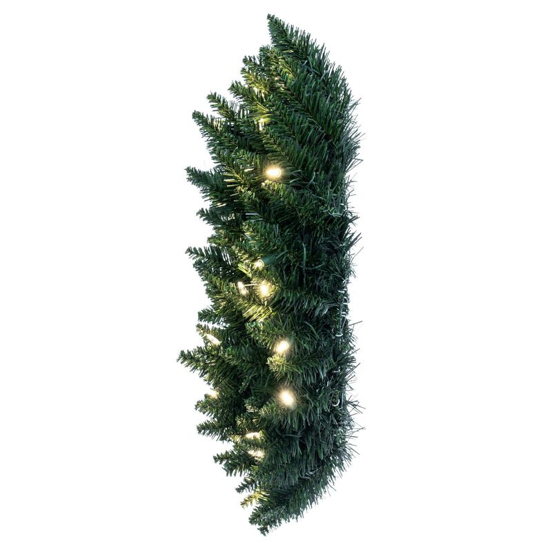 Vickerman 24" Camdon Fir Artificial Christmas Wreath, Warm White LED Mini Lights - Faux Holiday Wreath - Indoor Seasonal Home Decor image number 2