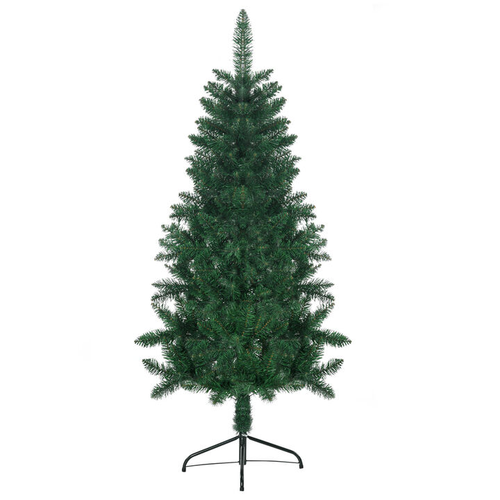 BreeBe 5 ft Artificial Half Christmas Tree Flat Back Design