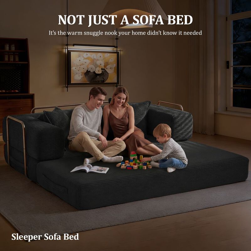 5-in-1 Convertible Sleeper Sofa Bed image number 7