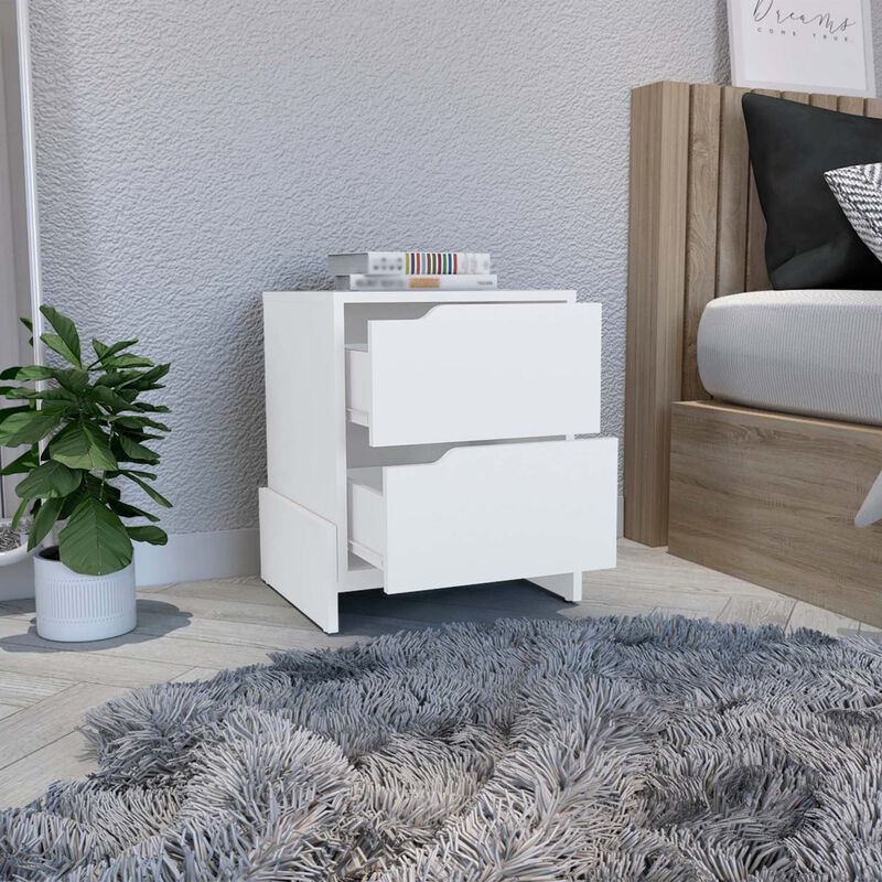Streamdale Haines Nightstand With 2-Drawers, End Table With Sturdy Base image number 6