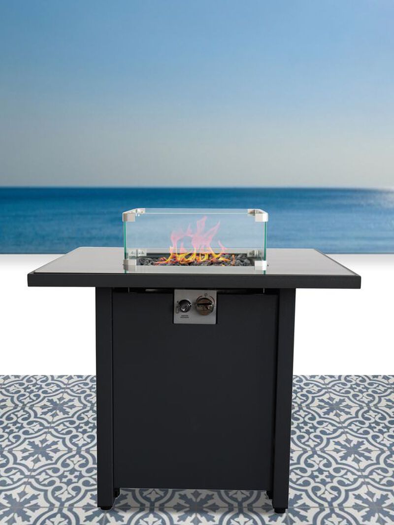 Square Black 30" Firepit image number 1