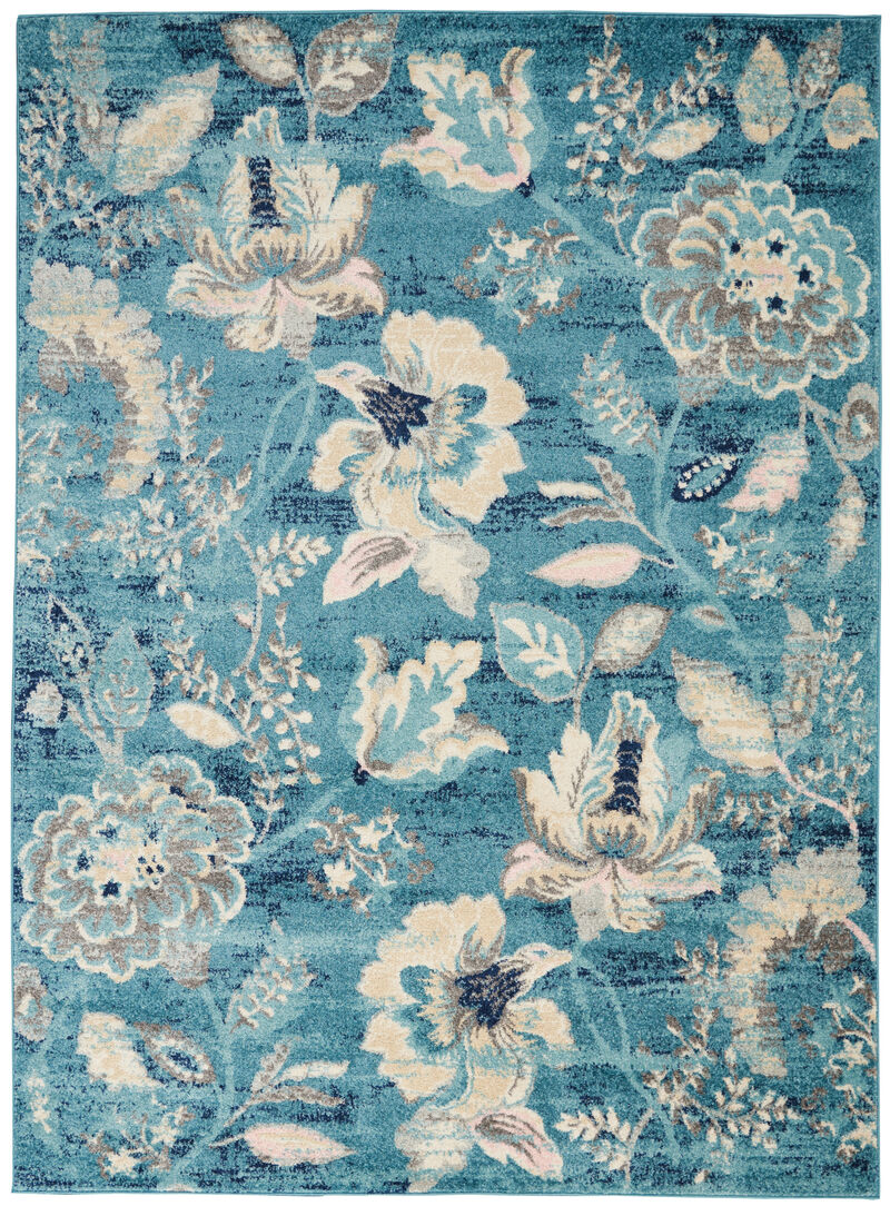 Tranquil TRA02 Turquoise 6' x 9' Rug
