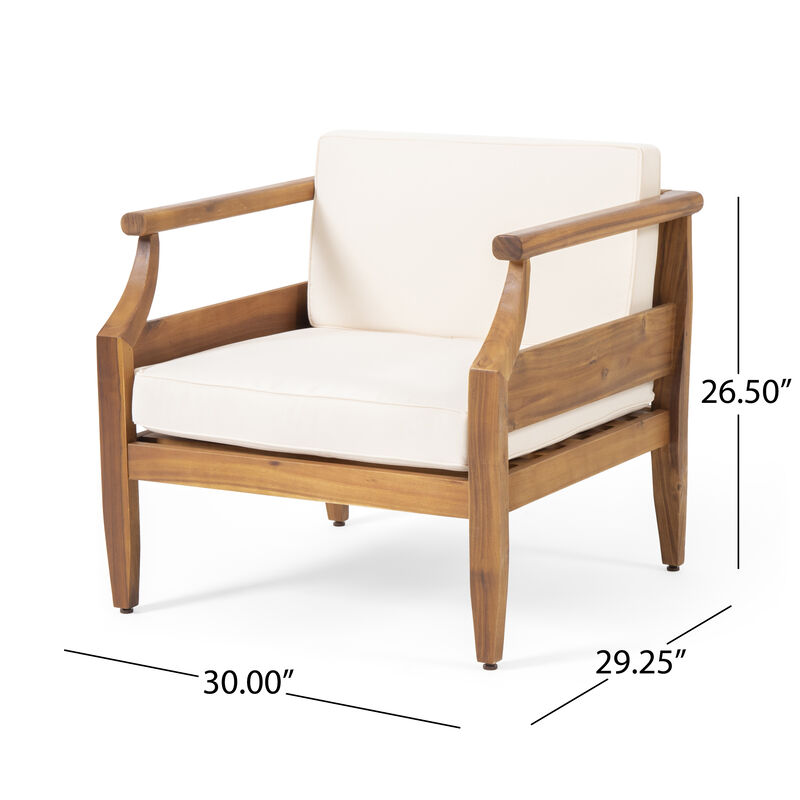 Merax Wooden Frame Club Chair for Indoor Outdoor