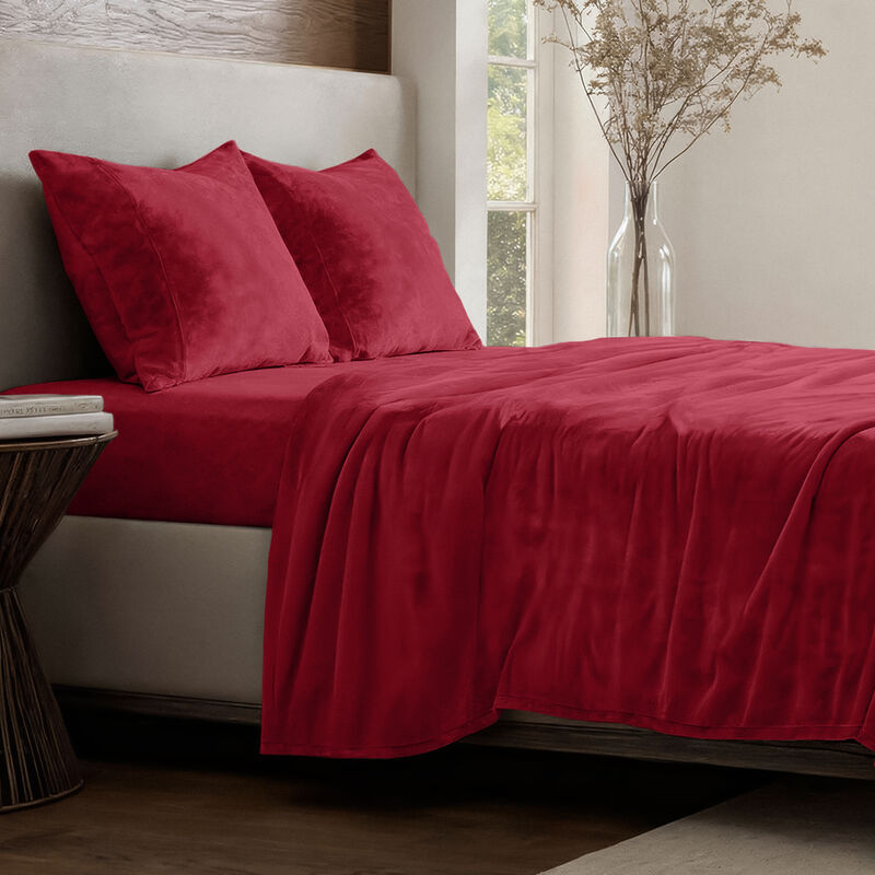 Velvety Soft Microplush Fleece Sheet Set image number 4