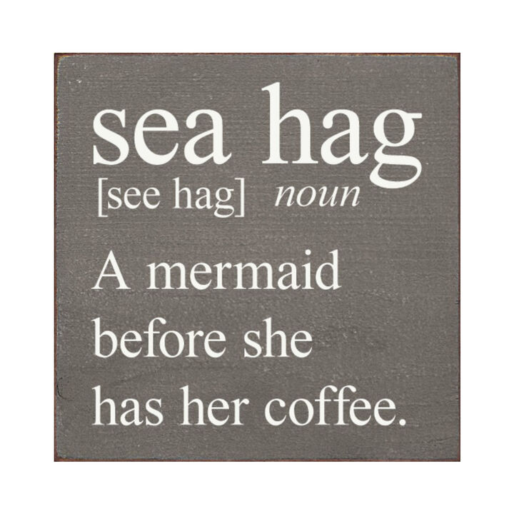 Funny Ocean Theme Wooden Wall Decor Sign for Mermaid Lovers