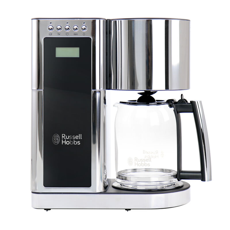 Russell Hobbs Glass 8 Cup Coffeemaker in Black and Stainless Steel image number 1
