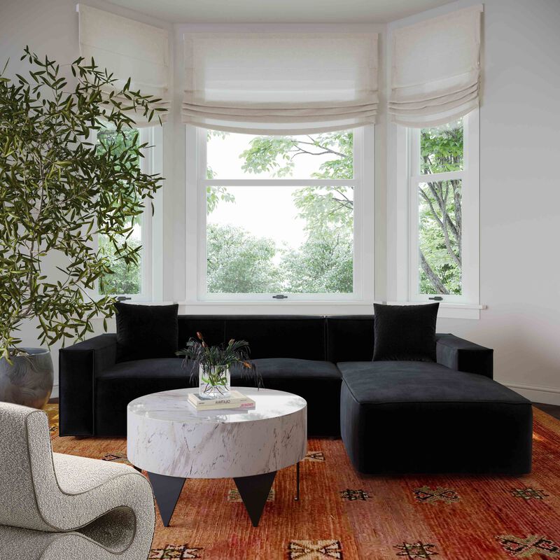 Olafur Velvet Sectional - RAF. image number 1