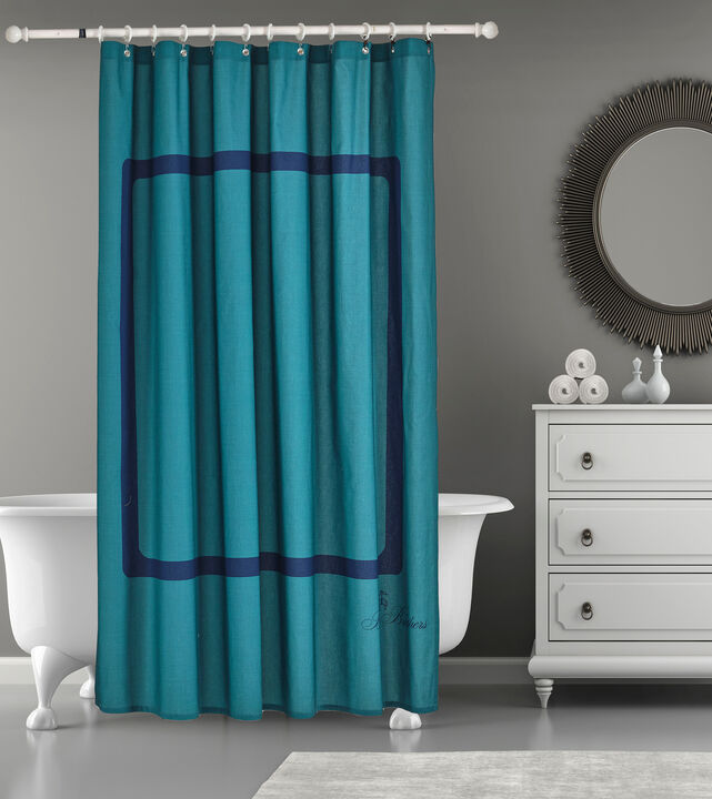 Brooks Brothers Contrast Frame Shower Curtain
