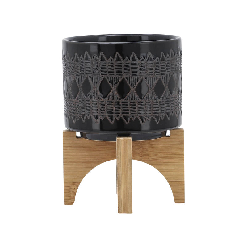 Ceramic 5" Aztec Planter image number 1