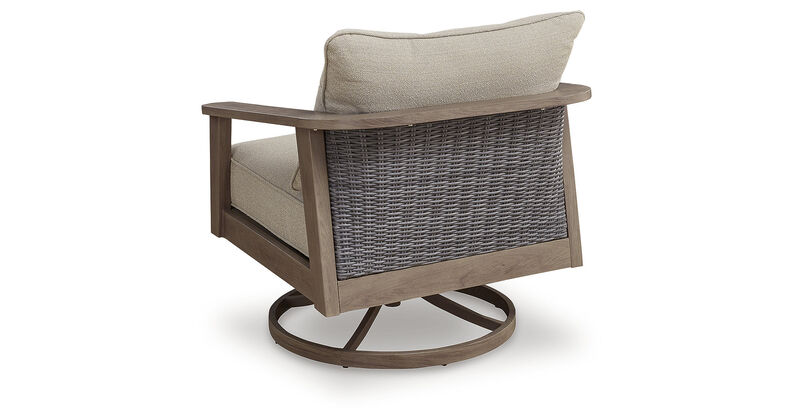 Francis Beach Outdoor Swivel Lounge Chair with Cushion image number 4