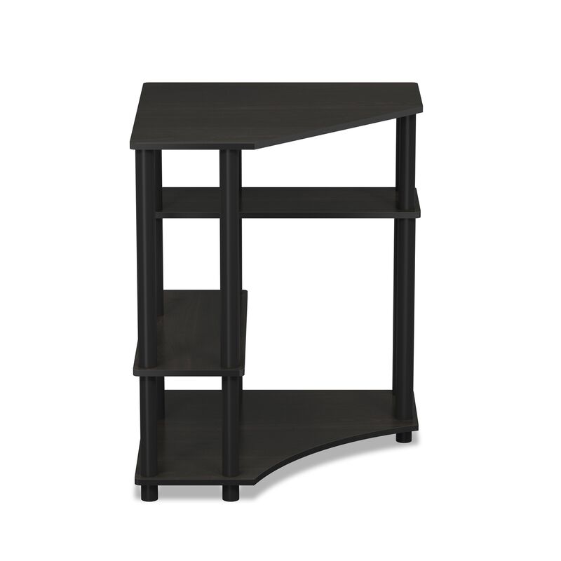 Furinno Furinno Turn-N-Tube Space Saving Corner Desk with Shelves, Espresso/Black 16098EX/BK