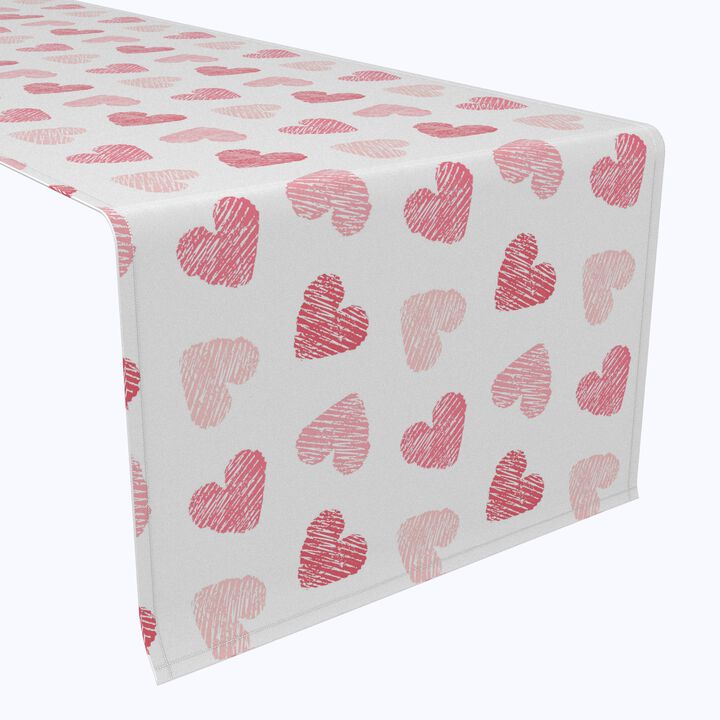 Fabric Textile Products, Inc. Table Runner, 100% Polyester, Valentine's Shaded Hearts