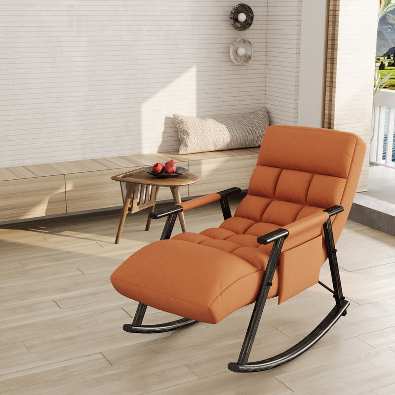 Adjustable High-Back Folding Rocking Chair image number 1