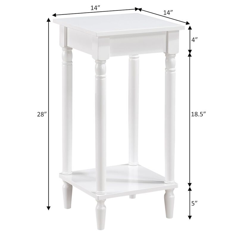 Convenience Concepts French Country Kim End Table with Shelf