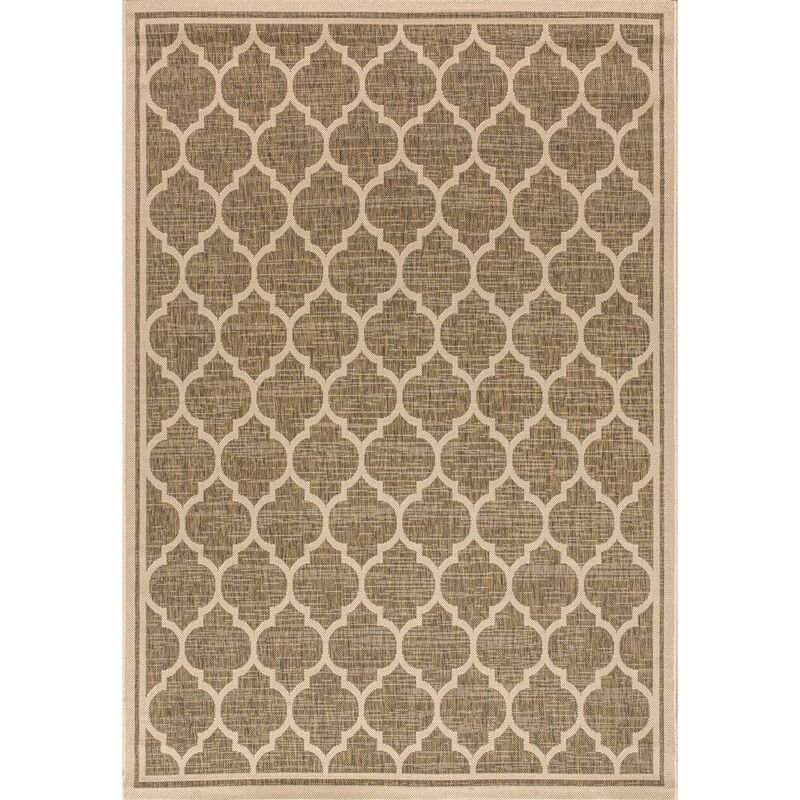 Trebol Moroccan Trellis Textured Weave Area Rug