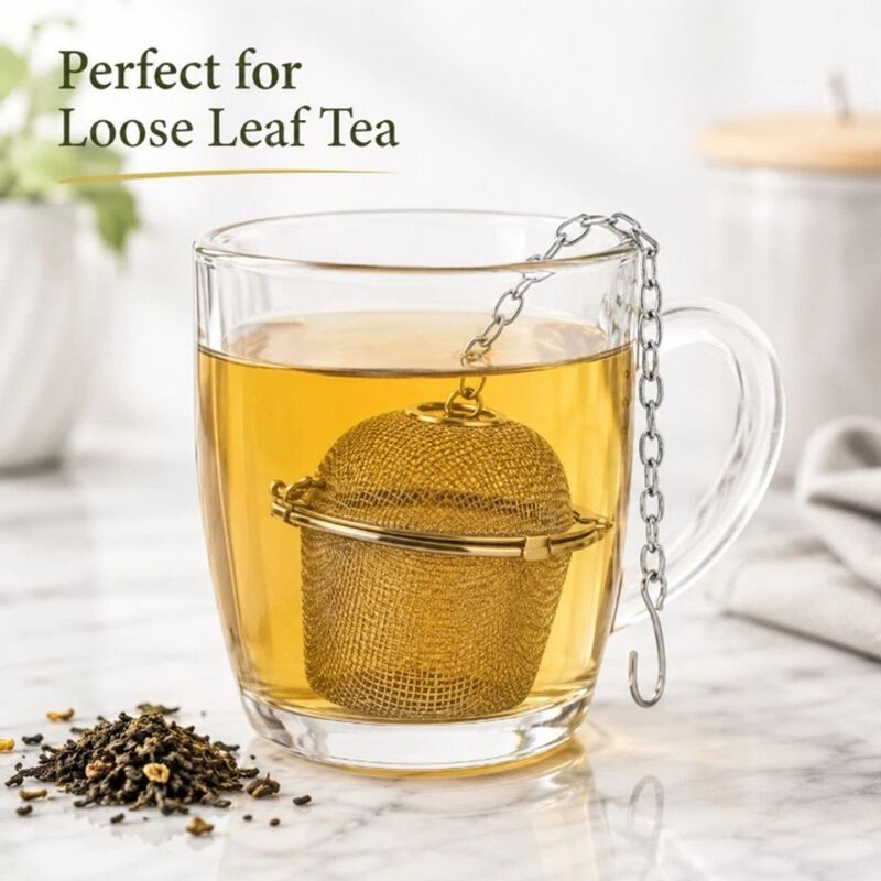 Stainless Steel Tea Infuser Ball with Chain image number 3