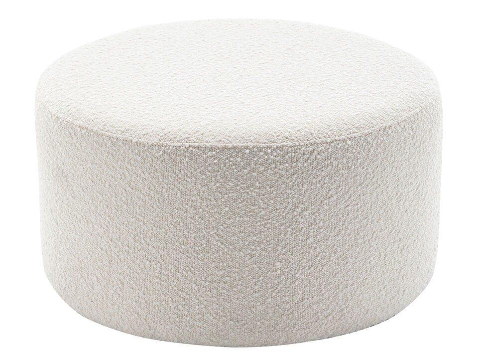 Elof 24in Wide Round Ottoman Footrest