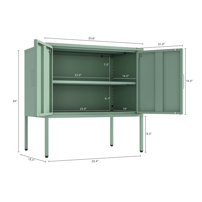 Ava Green Accent Cabinet