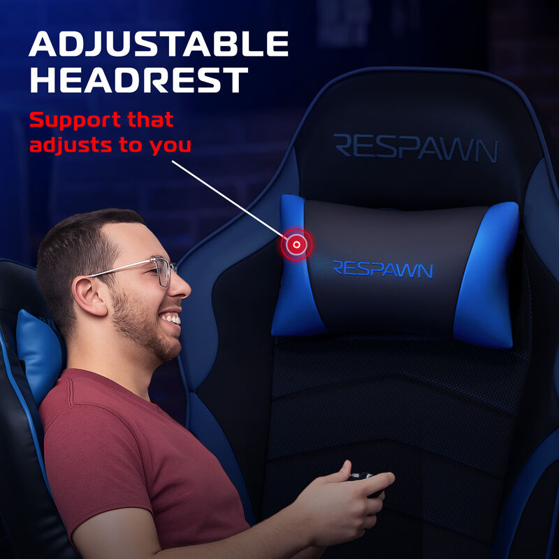 RESPAWN 900 Console Gaming Recliner with Footrest and Lumbar Support - Comfortable Ergonomic Gaming Chair with Headrest, No Wheels, Reclining, Heavy Duty, Racing Style Video Game Chairs