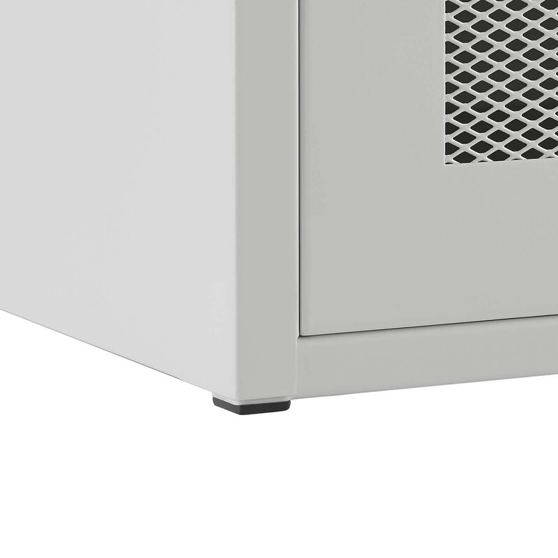 Modway Powder-Coated Metal Wall-Mount Nightstand in Light Gray image number 5