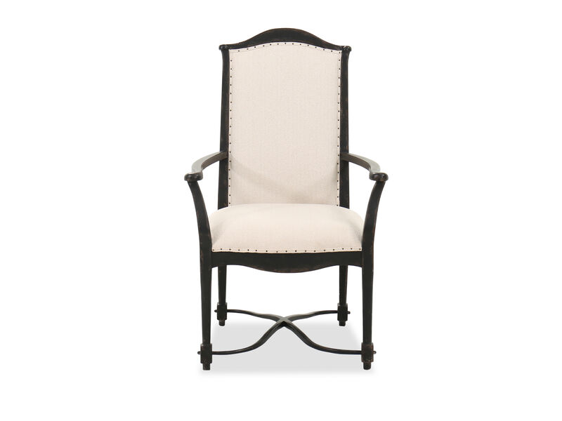 Ciao Bella Upholstered Back Arm Chair in Black