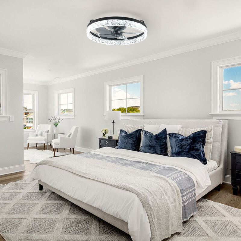 ELEMENT ACE Quiet Reversible Ceiling Fan with Integrated Dimmable LED Light, Remote & Smart App Control, Adjustable Speed for Bedroom Kitchen Home Office Use image number 3