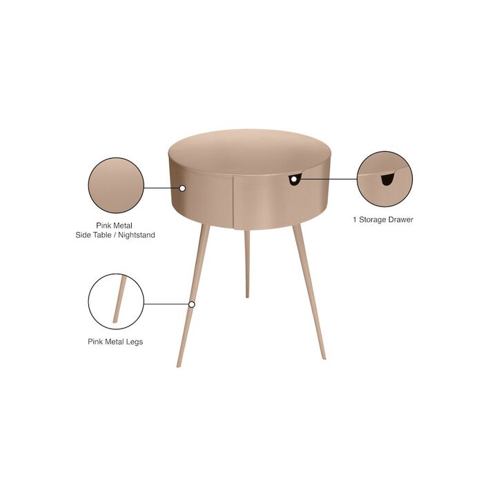 Meridian Furniture Bali Pink Night Stand