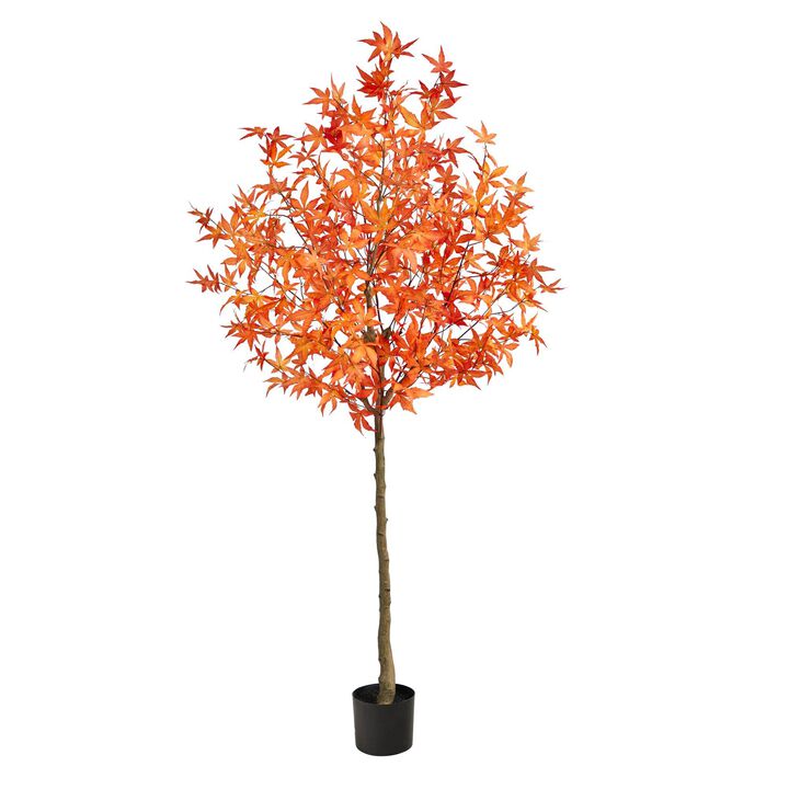 Nearly Natural 6-ft Autumn Maple Artificial Tree