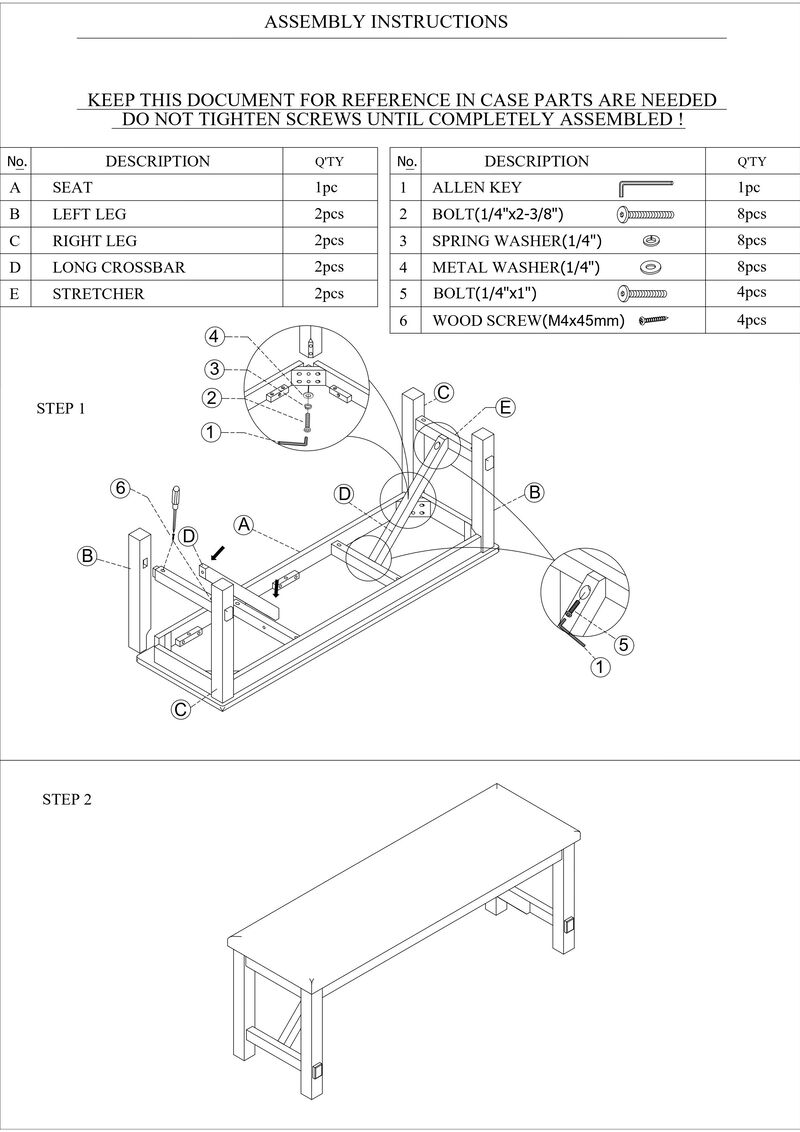 Streamdale Dining Room Furniture 1X Bench Fabric Cushion Seat Clean Lines