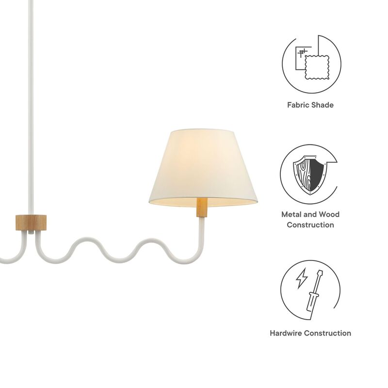 Sunlit Squiggle 2-Arm Pendant Light image number 2