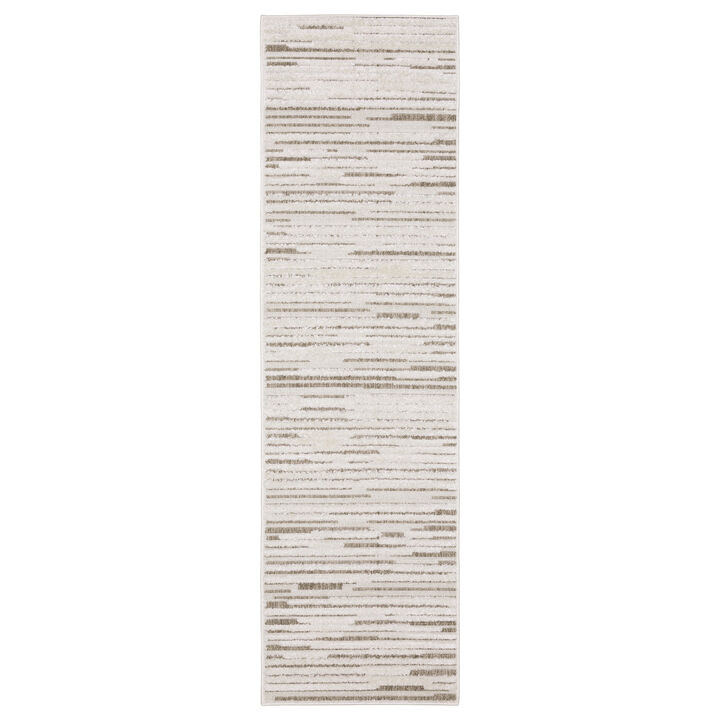 HomeRoots Striped Distressed Runner Rug